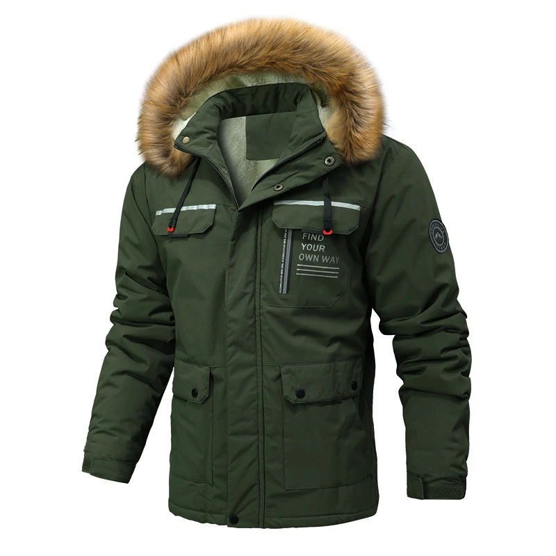 Herren Wasserabweisender Softshell-Parka mit Kapuze, reflektierenden Einsätzen und Multifunktionstaschen Nord Taschen