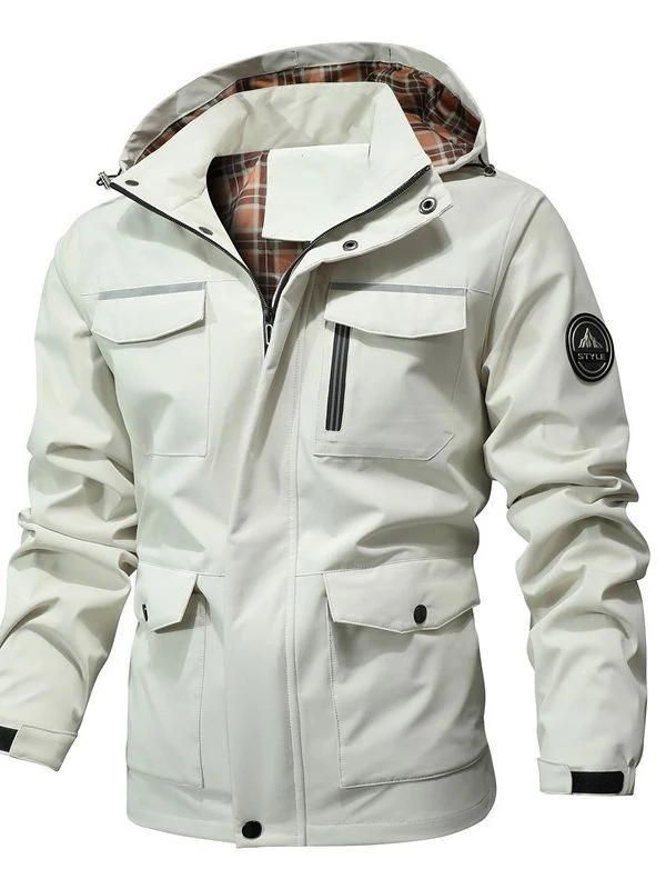Herren Wasserabweisender Softshell-Parka mit Kapuze, reflektierenden Einsätzen und Multifunktionstaschen Nord Taschen