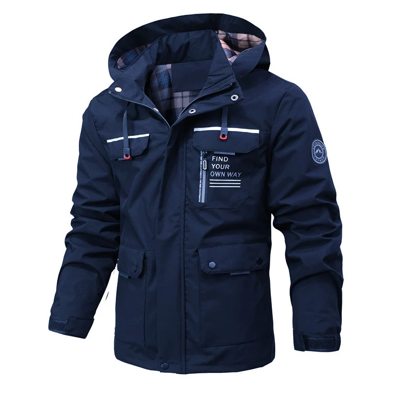 Herren Wasserabweisender Softshell-Parka mit Kapuze, reflektierenden Einsätzen und Multifunktionstaschen Nord Taschen