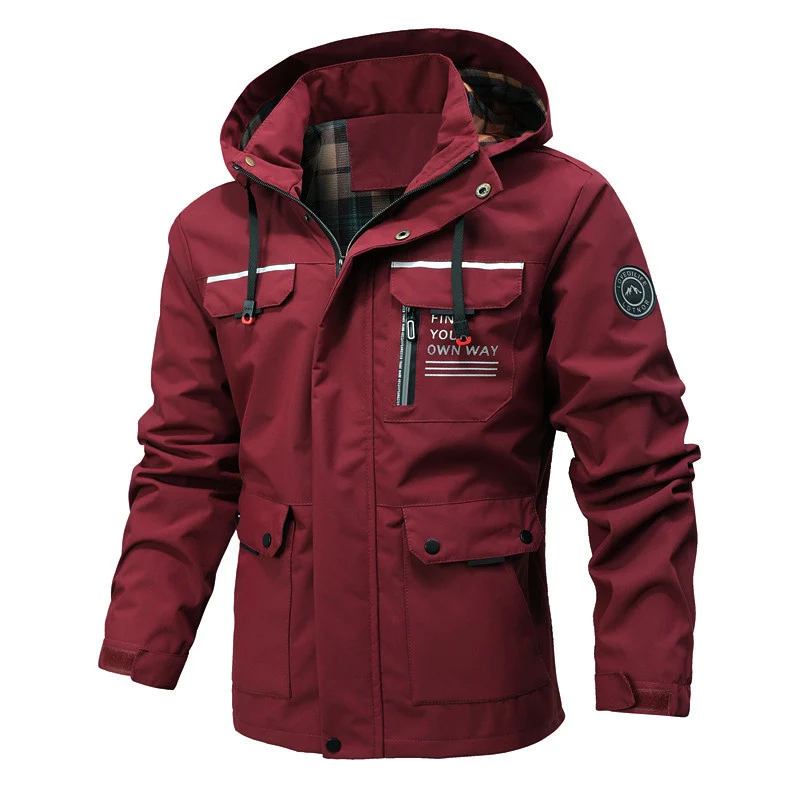 Herren Wasserabweisender Softshell-Parka mit Kapuze, reflektierenden Einsätzen und Multifunktionstaschen Nord Taschen