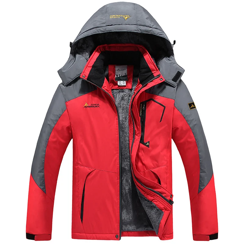 Herren Wasser- und winddichte Softshell-Outdoorjacke mit Teddyfleece-Innenfutter und Kapuze Nord Taschen