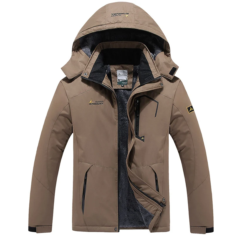 Herren Wasser- und winddichte Softshell-Outdoorjacke mit Teddyfleece-Innenfutter und Kapuze Nord Taschen