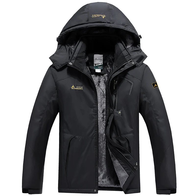 Herren Wasser- und winddichte Softshell-Outdoorjacke mit Teddyfleece-Innenfutter und Kapuze Nord Taschen