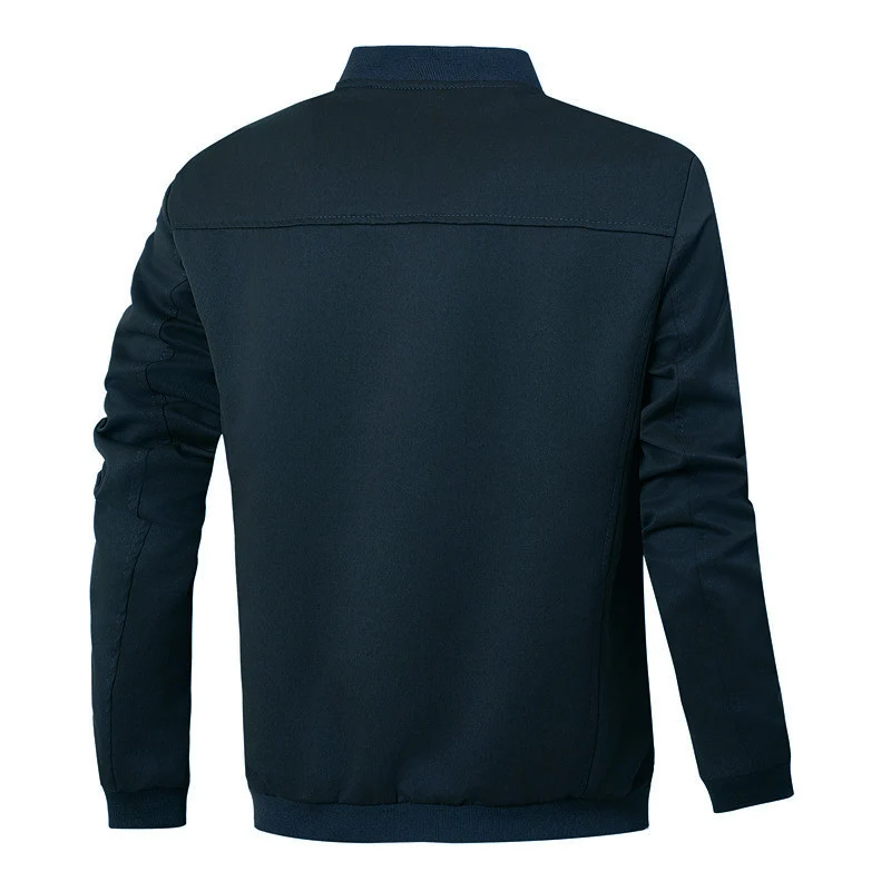 Herren Varsity-Bomberjacke im Canvas-Mix mit Druckknopf-Leiste und Rippbündchen Nord Taschen