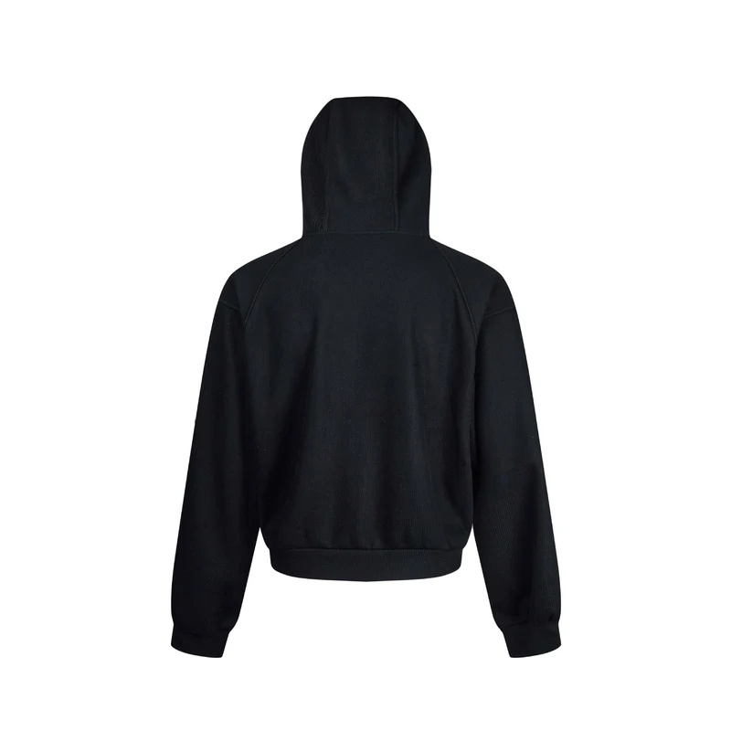Damen Kapuzen-Sweatjacke mit Reißverschluss und Raglanärmeln Nord Taschen