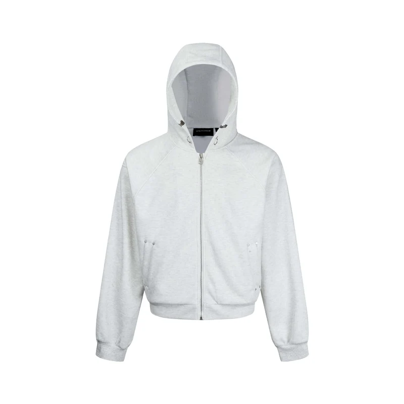 Damen Kapuzen-Sweatjacke mit Reißverschluss und Raglanärmeln Nord Taschen