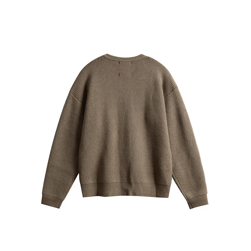 Damen Oversize-Rippenstrick-Cardigan mit Rundhals und durchgehender Knopfleiste Nord Taschen