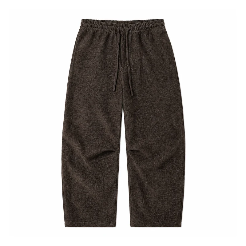 Damen Weite Relaxed-Hose aus Denim‑Optik mit elastischem Bund und Kordel Nord Taschen