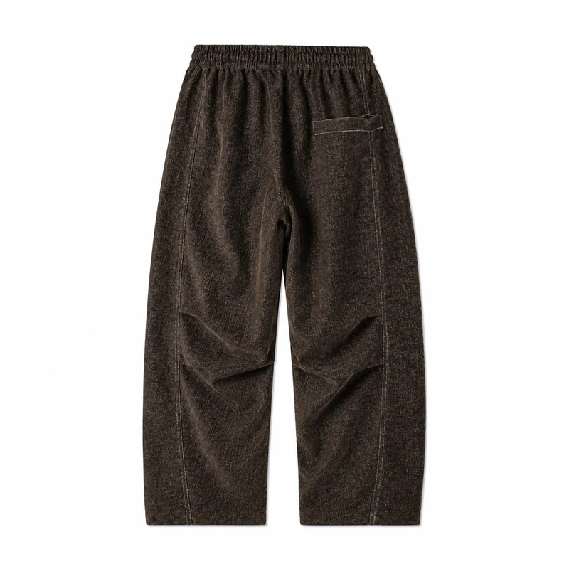 Damen Weite Relaxed-Hose aus Denim‑Optik mit elastischem Bund und Kordel Nord Taschen