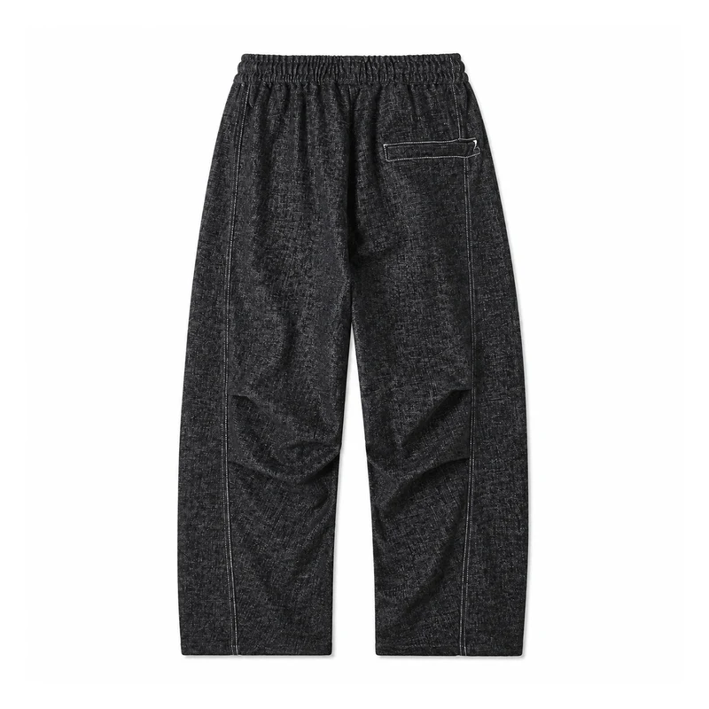 Damen Weite Relaxed-Hose aus Denim‑Optik mit elastischem Bund und Kordel Nord Taschen