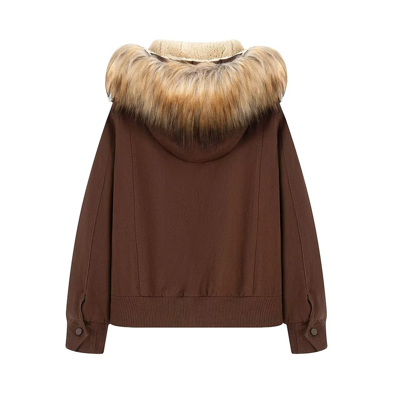 Damen Thermo-Parka mit Teddyfutter und abnehmbarer Fellkapuze Nord Taschen