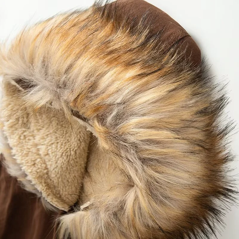 Damen Thermo-Parka mit Teddyfutter und abnehmbarer Fellkapuze Nord Taschen
