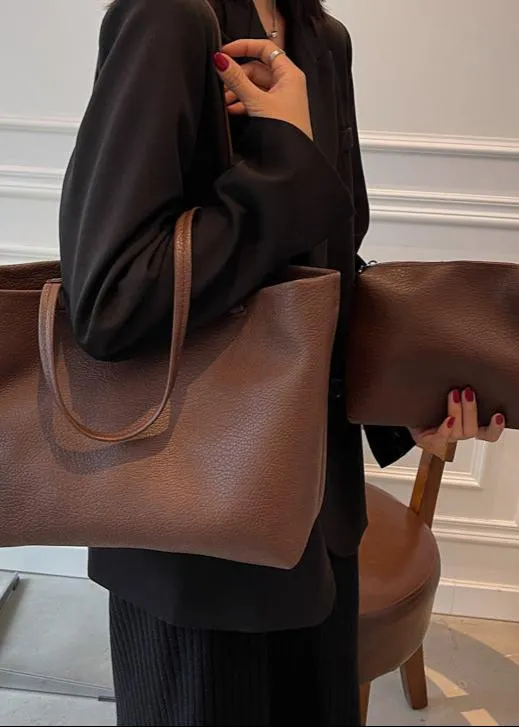 Geräumige Damen Schultertasche Aus Weichem Leder - Vittorelli