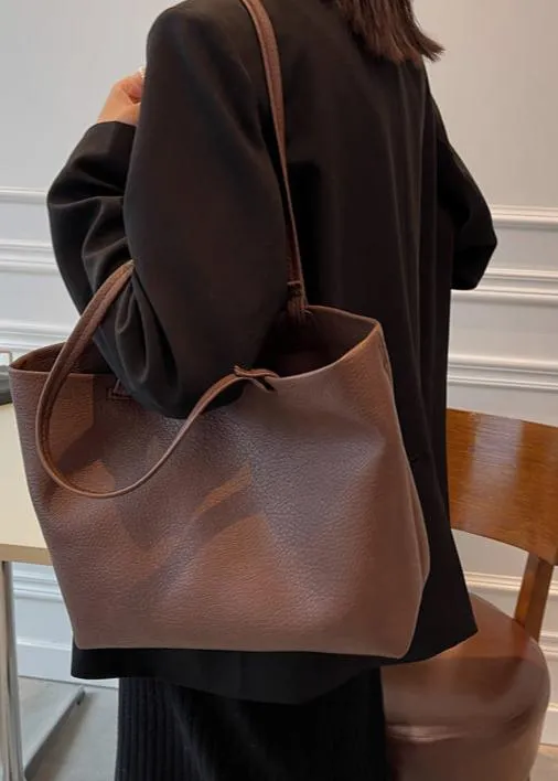 Geräumige Damen Schultertasche Aus Weichem Leder - Vittorelli