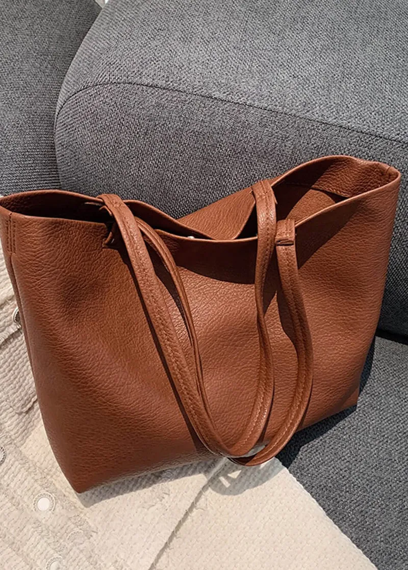 Geräumige Damen Schultertasche Aus Weichem Leder - Vittorelli