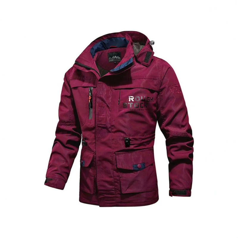 Herren Utility-Fieldparka mit Kapuze, Multifunktions-Taschen und verstellbarem Taillenzug Nord Taschen