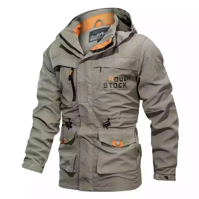 Herren Utility-Fieldparka mit Kapuze, Multifunktions-Taschen und verstellbarem Taillenzug Nord Taschen