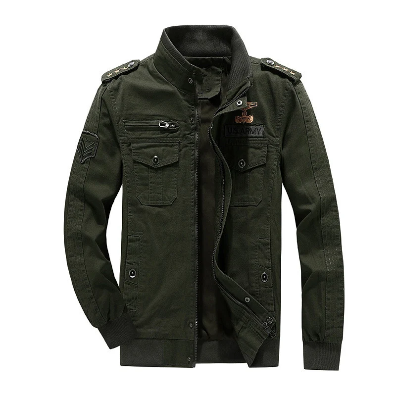 Herren Utility-Fieldblouson aus Canvas mit Epauletten, Brustpattentaschen und Rippbündchen Nord Taschen