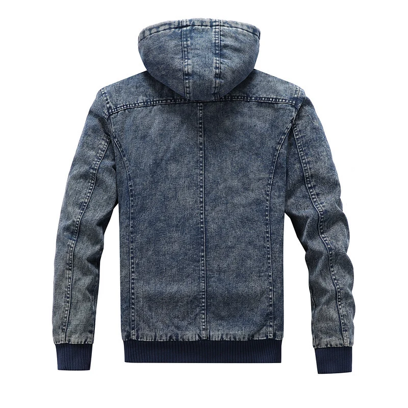 Herren Utility-Denim-Blouson mit Kapuze und Thermo-Teddyfutter Nord Taschen