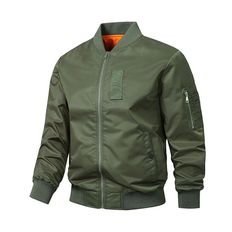 Herren Urbaner Nylon-Bomber mit Utility-Ärmeltasche und leichter Thermoisolierung Nord Taschen