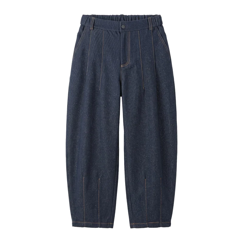 Damen Hochtaillierte weite Culotte-Hose mit Bügelfalte und elastischem Rückenteil Nord Taschen