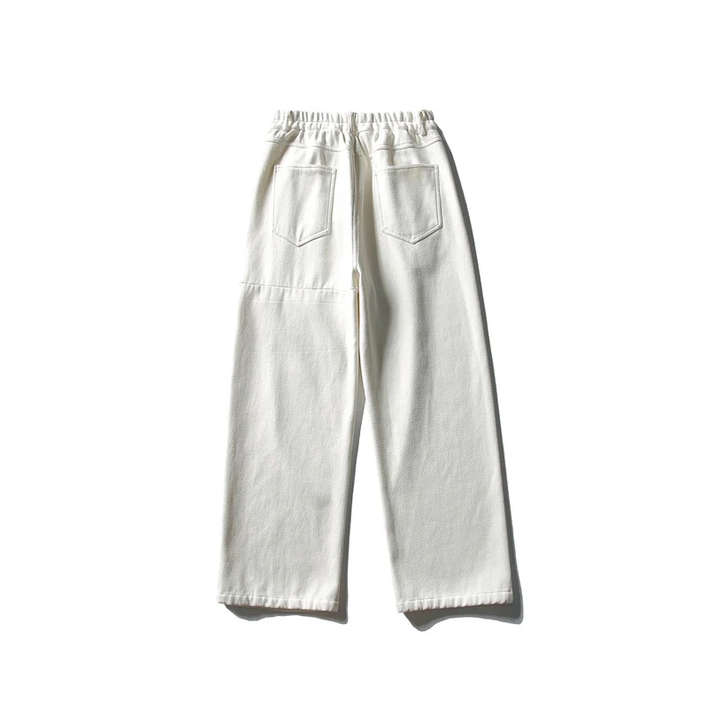 Damen Hochtaillierte weite Bundfaltenhose mit geradem Bein und Eingrifftaschen Nord Taschen