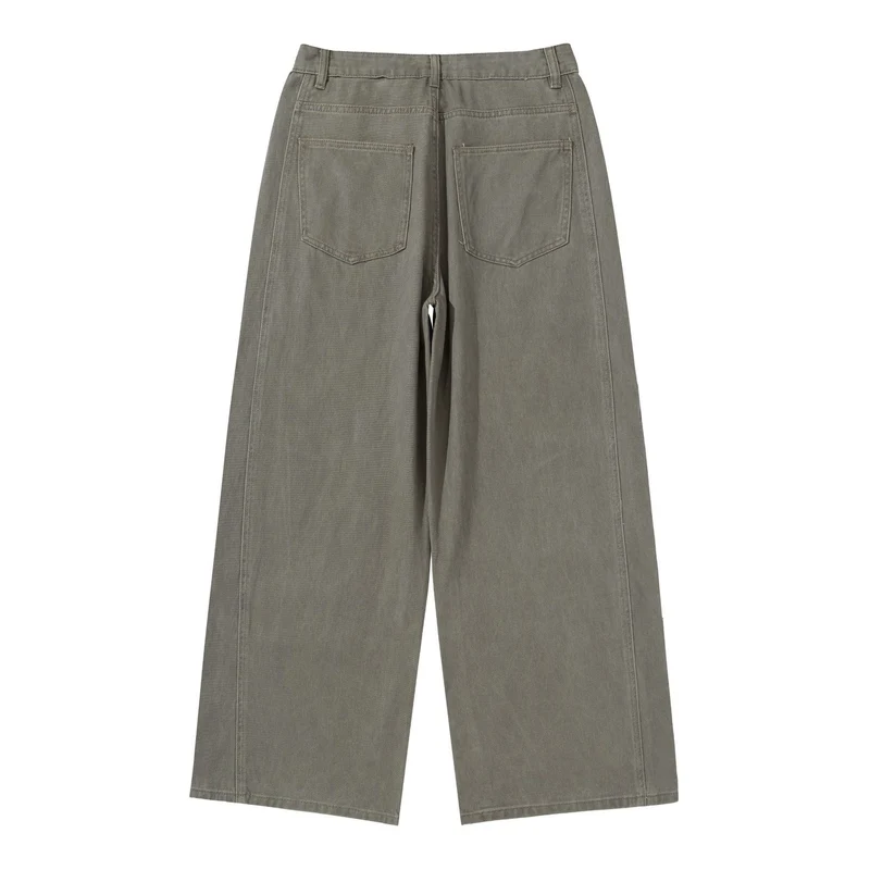 Damen Hochtaillierte Utility-Culotte-Hose mit weitem Bein und aufgesetzten Taschen Nord Taschen