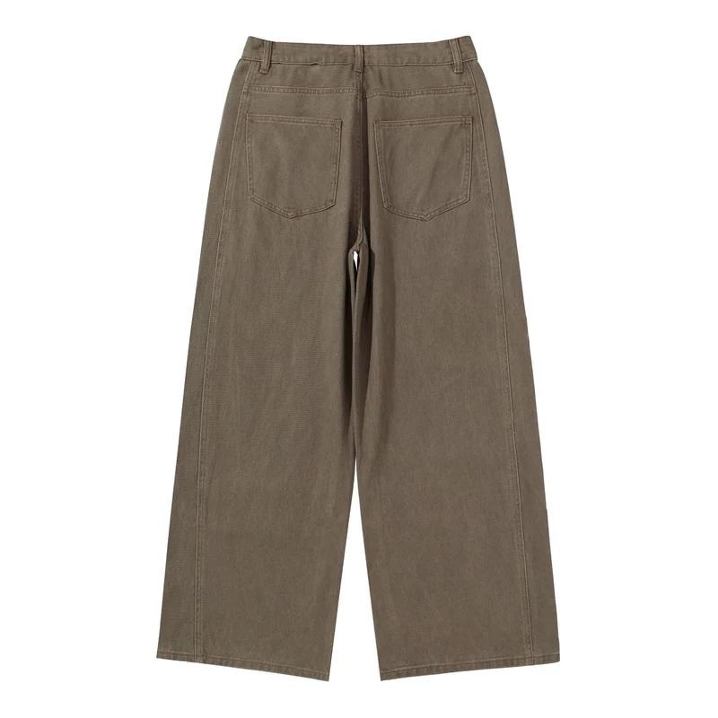 Damen Hochtaillierte Utility-Culotte-Hose mit weitem Bein und aufgesetzten Taschen Nord Taschen