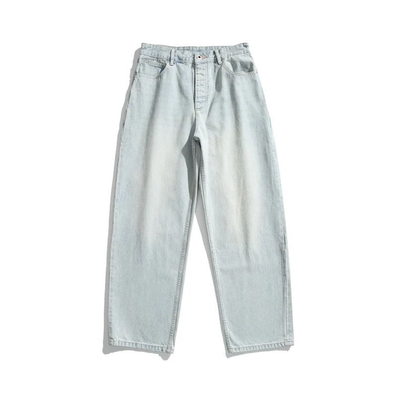 Damen Hochtaillierte Straight‑Leg Jeans mit weitem Bein Nord Taschen