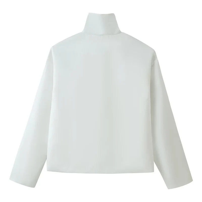 Damen Kurzjacke mit Stehkragen und dekorativen Knotenverschlüssen im Mandarin‑Stil Nord Taschen