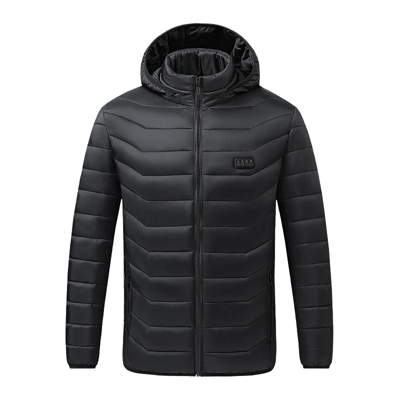Herren Beheizte Steppjacke mit Mehrzonen-Heizsystem und Kapuze Nord Taschen