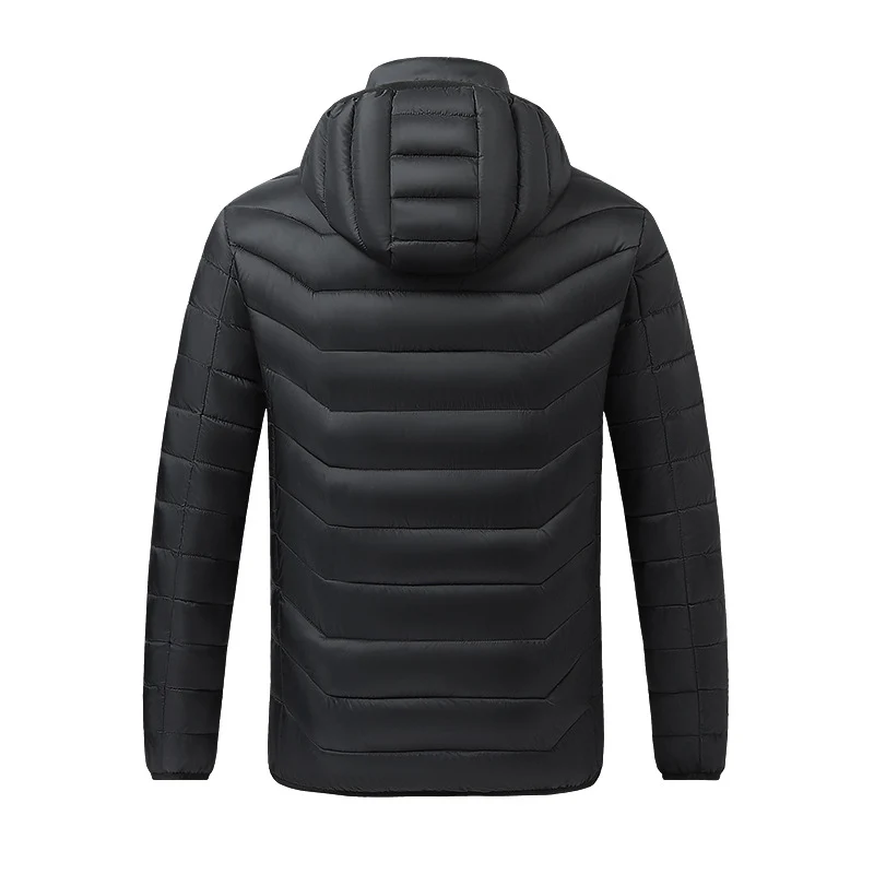 Herren Beheizte Steppjacke mit Mehrzonen-Heizsystem und Kapuze Nord Taschen
