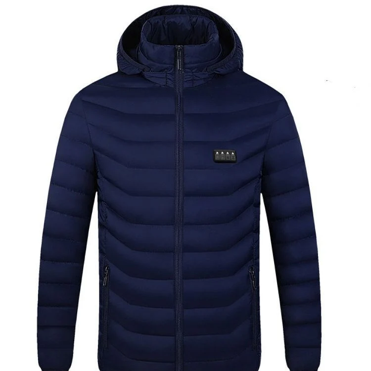 Herren Beheizte Steppjacke mit Mehrzonen-Heizsystem und Kapuze Nord Taschen