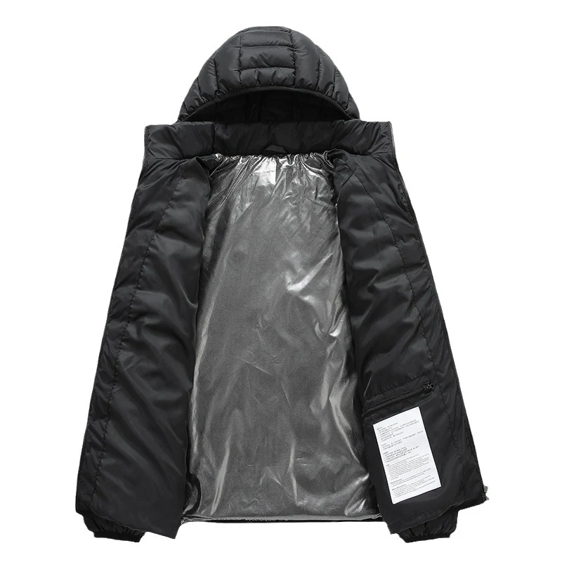 Herren Beheizte Steppjacke mit Mehrzonen-Heizsystem und Kapuze Nord Taschen