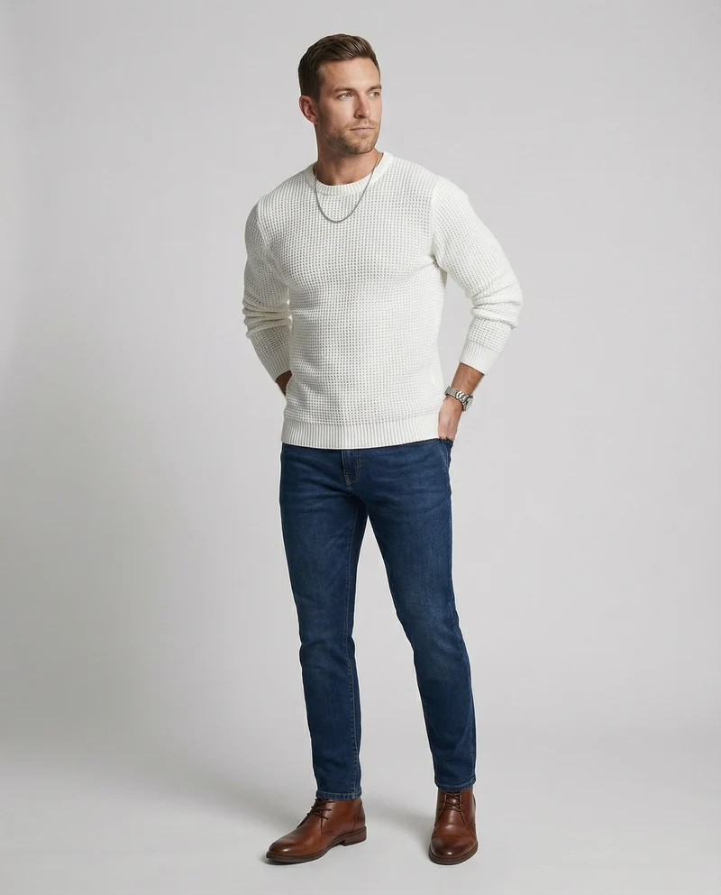 Strukturpullover Modern Herren