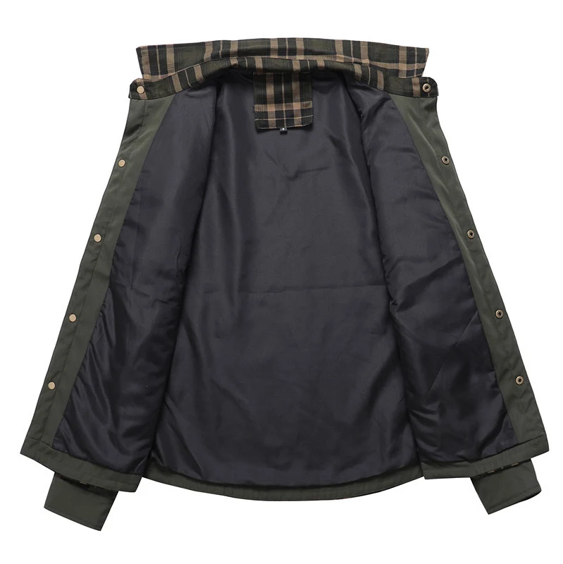 Herren Karo-Fieldshirt mit Utility-Taschen, Epauletten und Softshell-Seiteneinsätzen Nord Taschen
