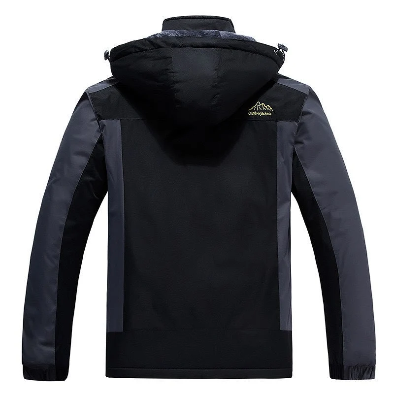 Herren Trekkingparka mit warmem Teddyfutter, abnehmbarer Kapuze und wasserdichter Softshell-Außenschicht Nord Taschen