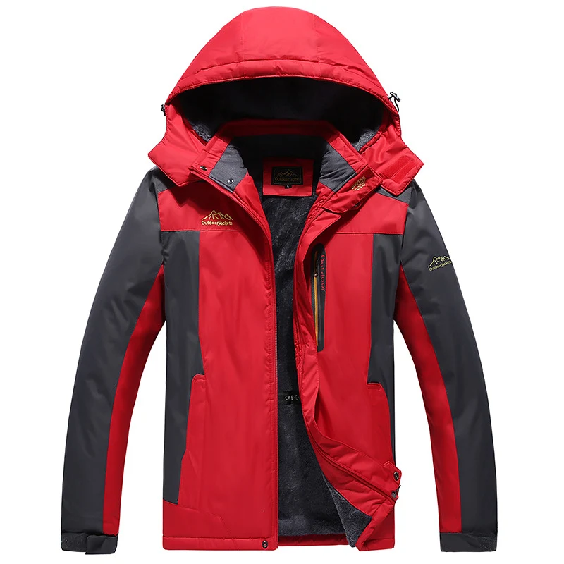Herren Trekkingparka mit warmem Teddyfutter, abnehmbarer Kapuze und wasserdichter Softshell-Außenschicht Nord Taschen
