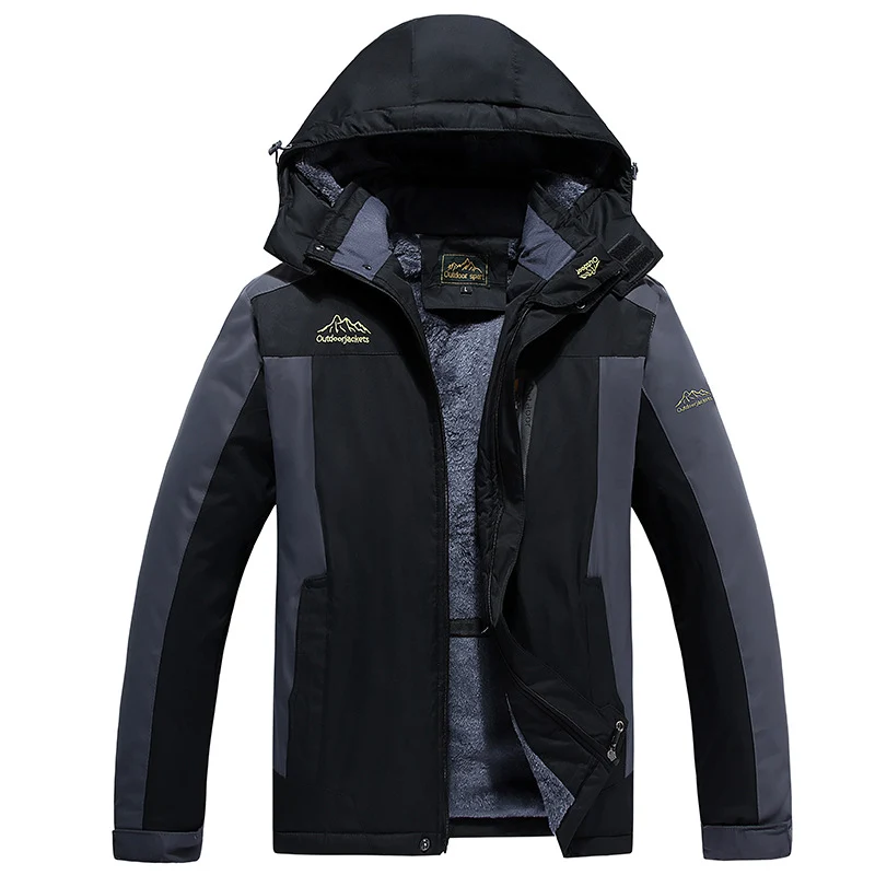 Herren Trekkingparka mit warmem Teddyfutter, abnehmbarer Kapuze und wasserdichter Softshell-Außenschicht Nord Taschen