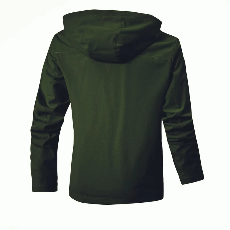 Herren Technische Parka-Jacke mit Kapuze, Reflektierenden Details und Karo-Innenfutter Nord Taschen