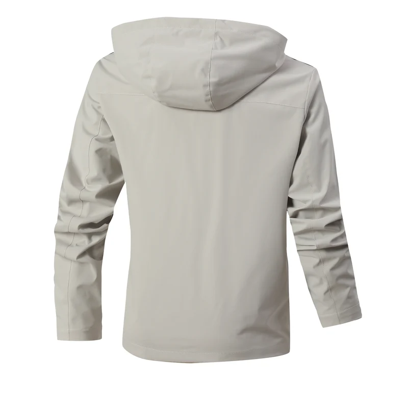 Herren Technische Parka-Jacke mit Kapuze, Reflektierenden Details und Karo-Innenfutter Nord Taschen