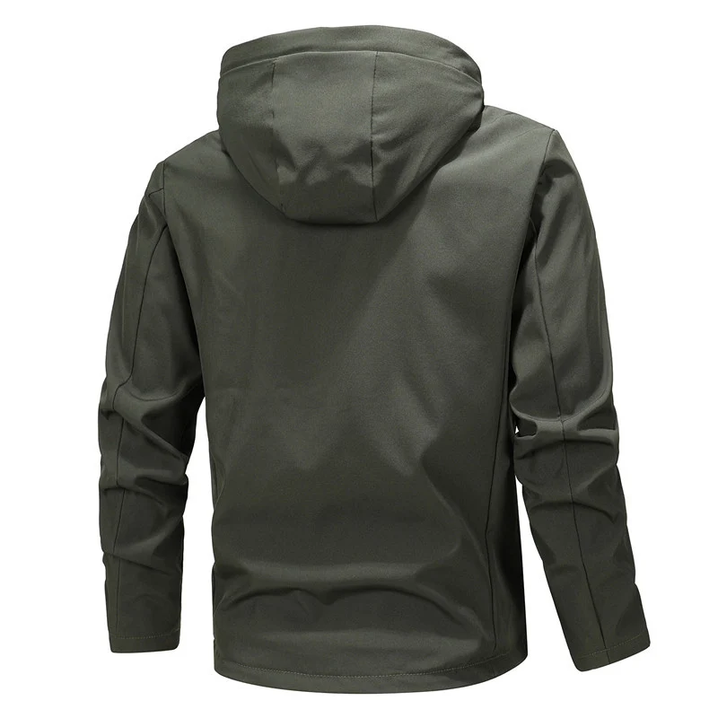 Herren Tech-Softshelljacke mit Kapuze, winddichter Membran und verdeckten Multifunktionstaschen Nord Taschen