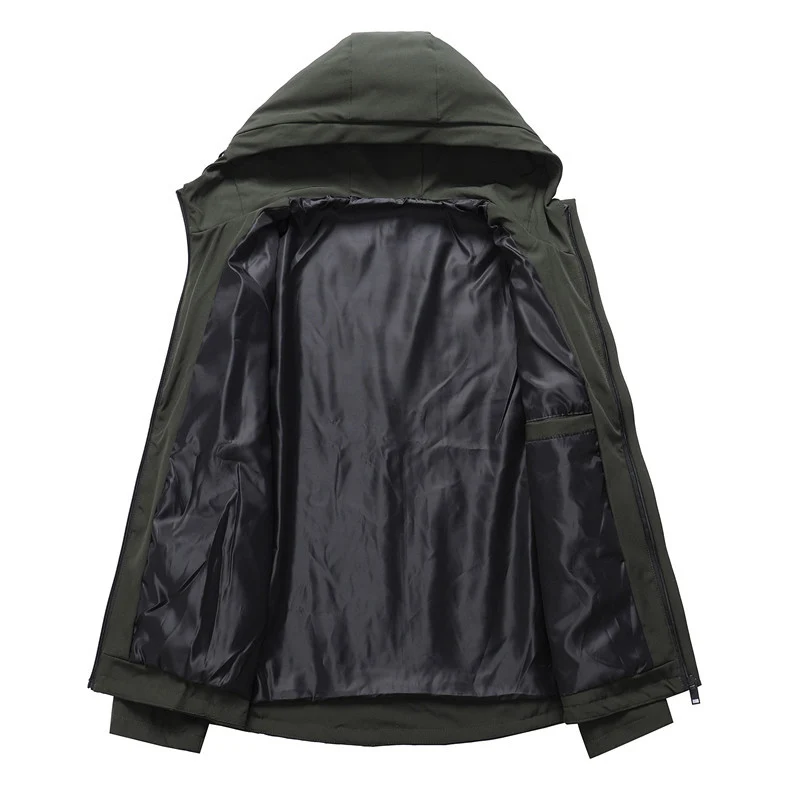 Herren Tech-Softshelljacke mit Kapuze, winddichter Membran und verdeckten Multifunktionstaschen Nord Taschen