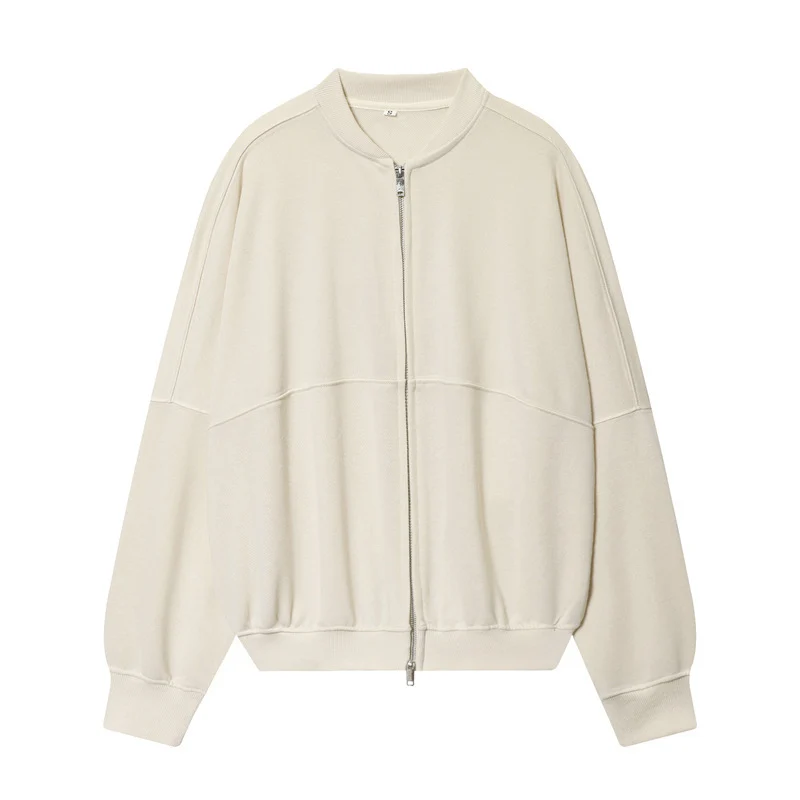 Damen Oversize-Sweatjacke mit Zwei-Wege-Reißverschluss und geripptem Bund Nord Taschen