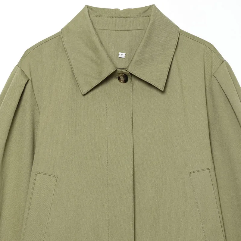 Damen Gekürzte Boxy-Utility-Jacke mit Kellerfalten und Pattentaschen Nord Taschen