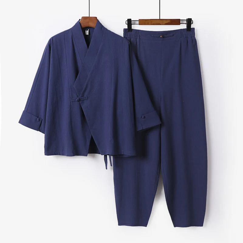 Herren Kimono-Jacken- und Haremshosen-Set Nord Taschen