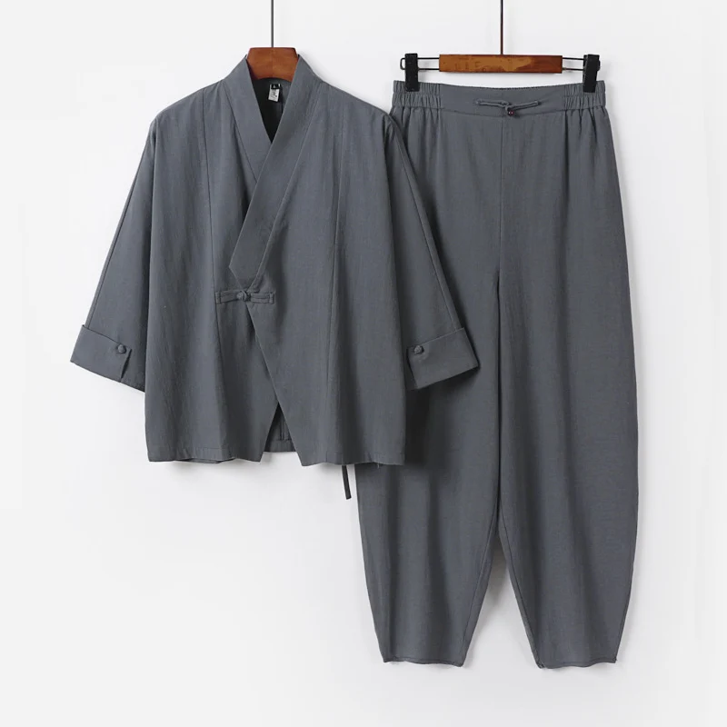 Herren Kimono-Jacken- und Haremshosen-Set Nord Taschen