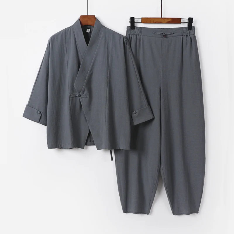 Herren Kimono-Jacken- und Haremshosen-Set Nord Taschen