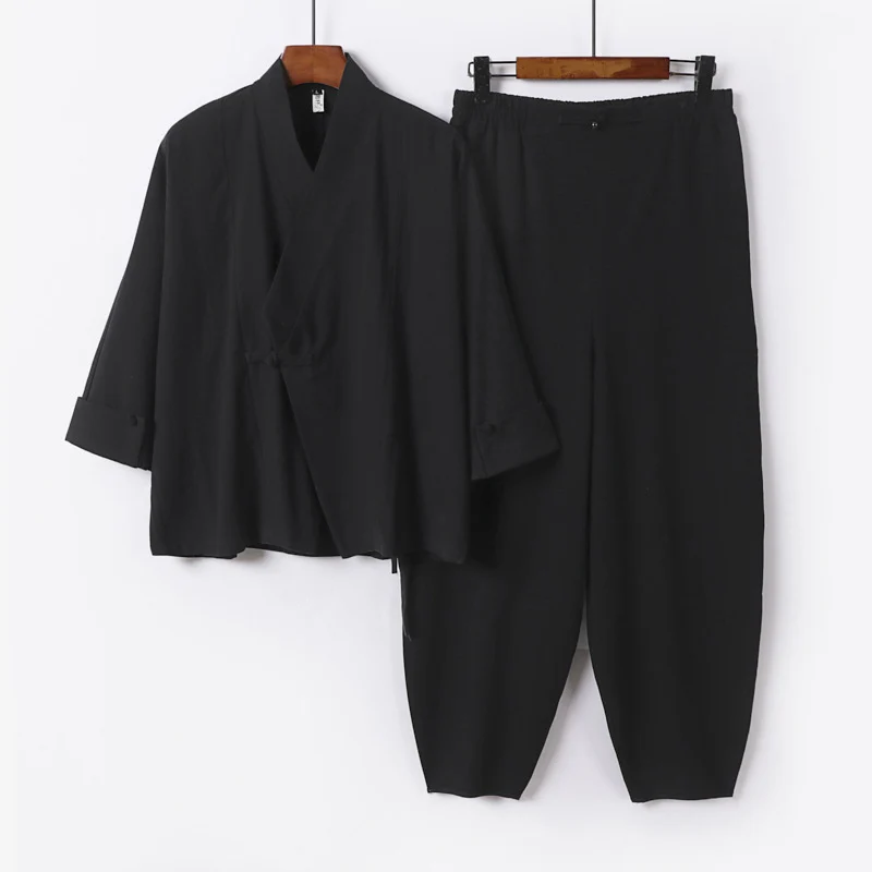 Herren Kimono-Jacken- und Haremshosen-Set Nord Taschen