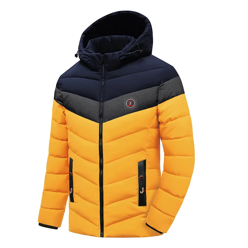 Herren Steppjacke mit Kapuze, Chevron-Steppung und Wetterfester Thermoisolierung Nord Taschen